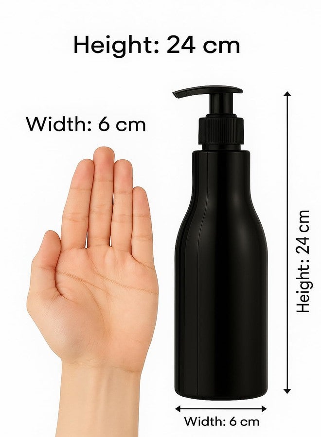 Prakash 500 ml Black Empty Bottle (Pack of 3) for Shampoo, Lotion, Body Wash - Leakproof, Lightweight, Refillable Liquid Dispenser for Bathroom, Kitchen, Travel & More - Image 3